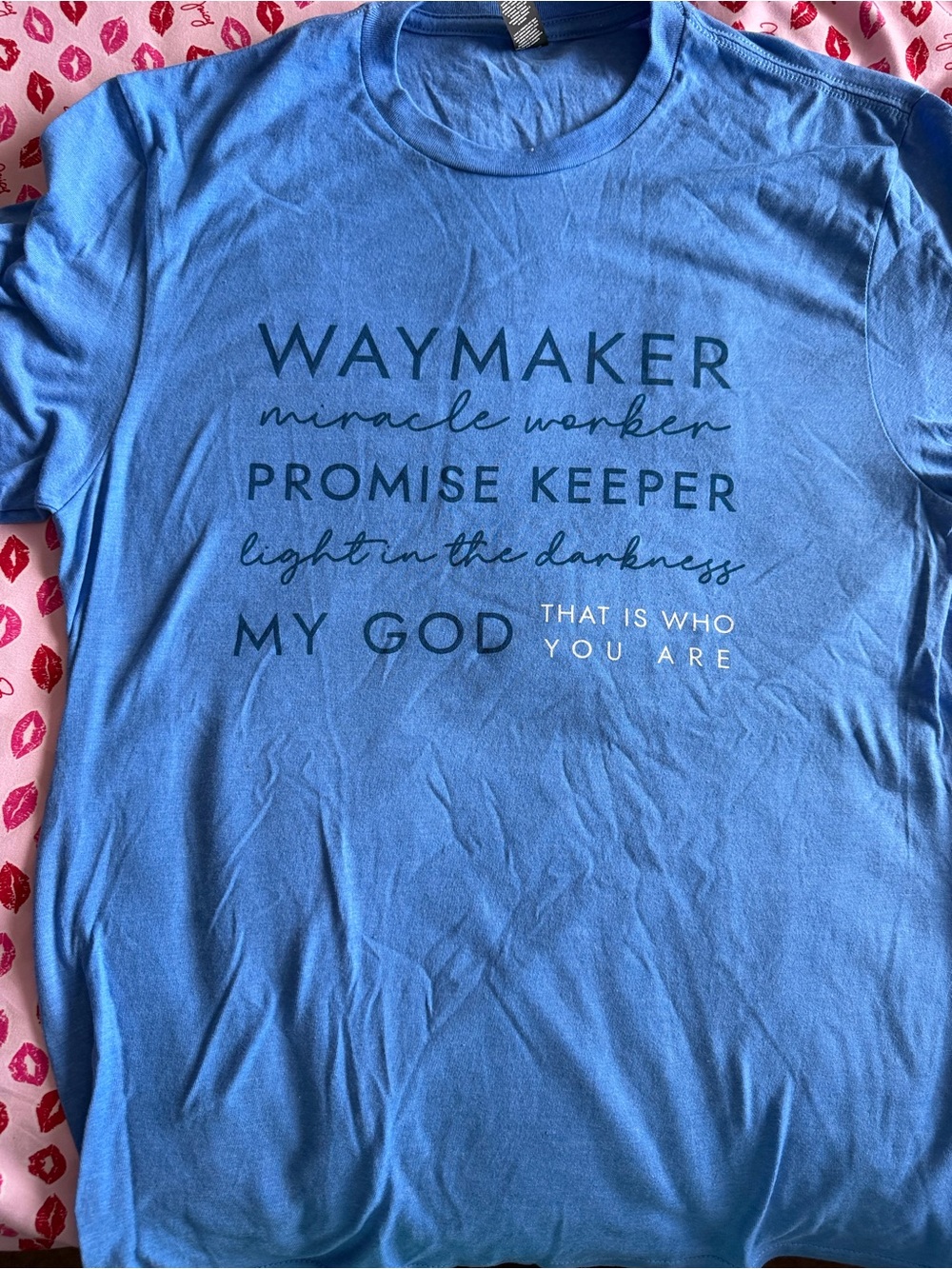 Womans Blue Graphic Tee - Waymaker